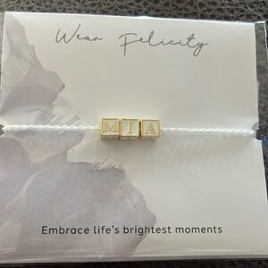 Brand new ‘MIA’ name bracelet from wear felicity